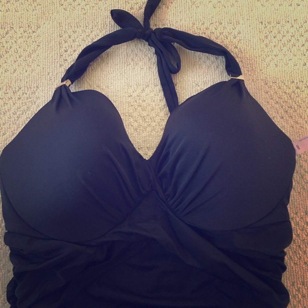 Victoria’s Secret Black One-piece Halter Swimsuit